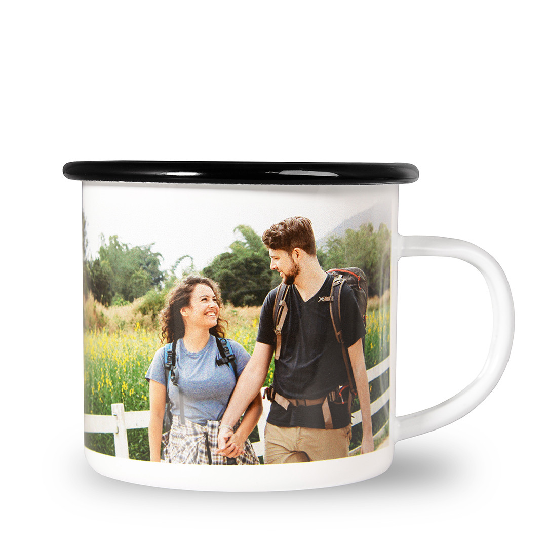 Tasse métal émaillé avec votre propre photo