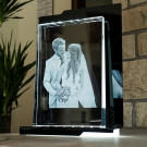 Prisme en verre Portrait Taille Géant Photo Laser 2D