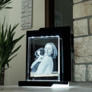 Prisme en verre Portrait Taille XL Photo Laser 2D