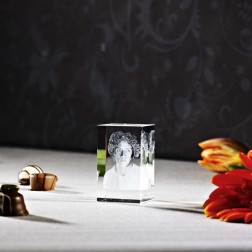 PIKO bloc de verre Photo 3D  (MAX 1 Pers. ou sujet)