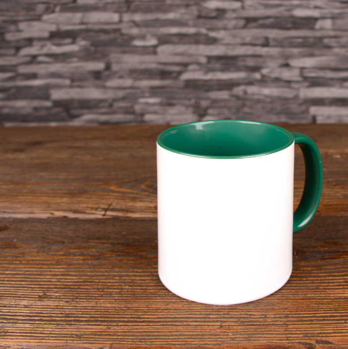 mug photo vert  foncé